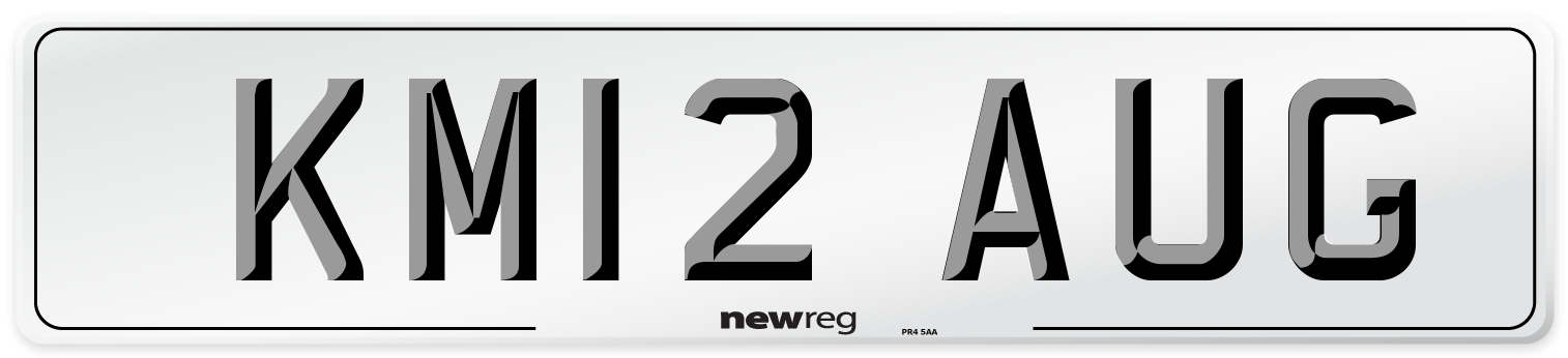 KM12 AUG Number Plate from New Reg